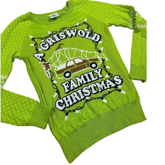 National Lampoon's Christmas Vacation Sweaters - National Lampoon Griswold Christmas Sweater S Green Movie Graphic Holiday Party